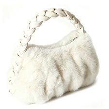 

1 Pcs Small Design Handheld Wool Bag For Women New Versatile High Grade Wool Shoulder Bag Fried Dough Twists Braid Underarm Bag бежевый