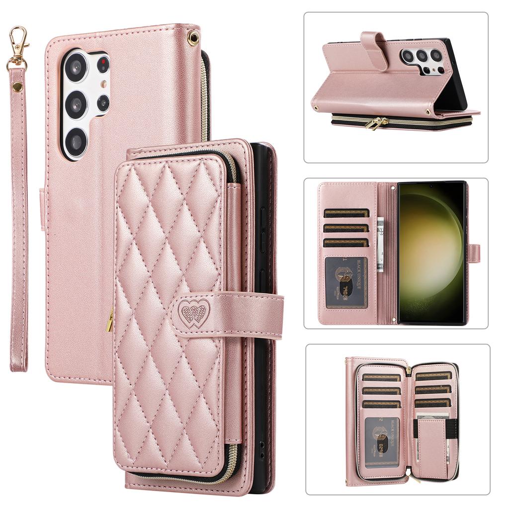 Crossbody Long Lanyard Cards Solt Leather Case For Samsung S26 Ultra S25 Plus S24 S23 S22 A16 A26 A36 A56 A06 A17 A07 Bag Cover
