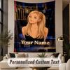 Custom Text Printed Tapestry Ariana Grande Pattern Large Wall Hanging Indoor Room Decor