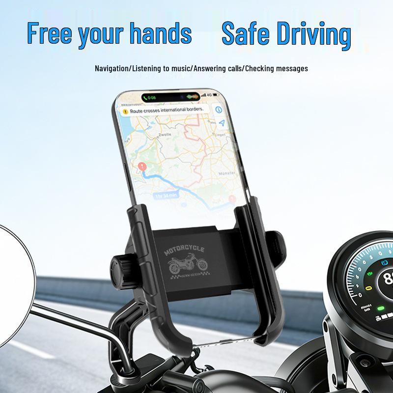 Motorcycle & E-Bike Quick Release Phone Holder: Perfect for Food Delivery Riders