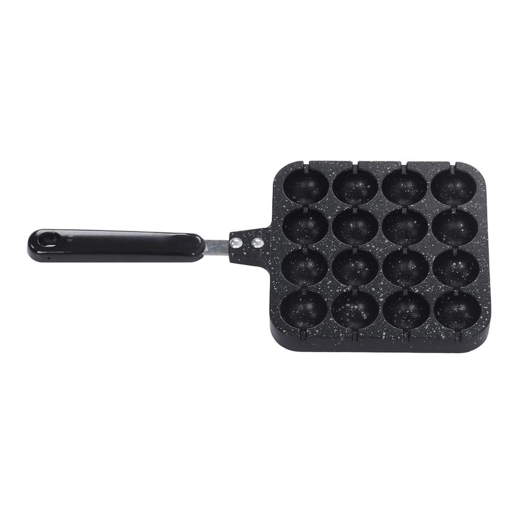 16 Holes Octopus Meatballs Pan Aluminum Alloy Takoyaki Baking Mold Tray for Home Kitchen
