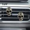 Halloween Car Interior Decoration Skull Air Vent Clip, Retro Alloy Dashboard Decorative Accessories Trim Funny Head Auto Personalized Gift for Lovers