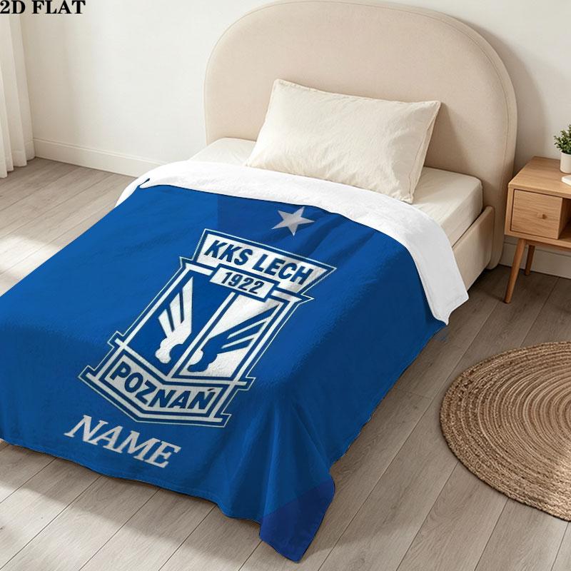 Custom KKS Lech Poznań Blanket, High quality Comfortable for All Seasons, Home Decor, Warmth and Comfort