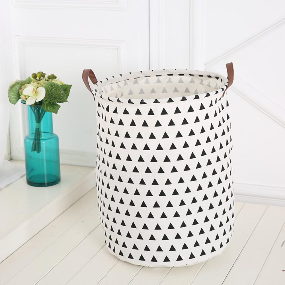 Large Capacity Canvas Standing Storage Bag Simple Laundry Toy Organizer with Handle