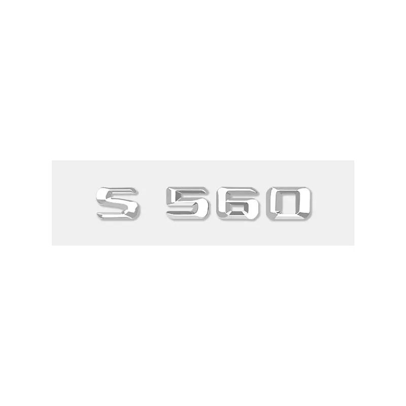 S63 65 160 S220 250 S480 S550 S600 Letter Logo Car Sticker for Mercedes Benz S Class Refit Rear Boot Displacement Trunk Label