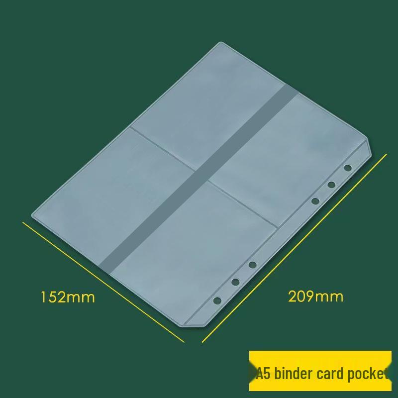 Clear PVC Bag for A6 Planners, A5 Storage, B5 Loose-leaf, Document & Card Holder