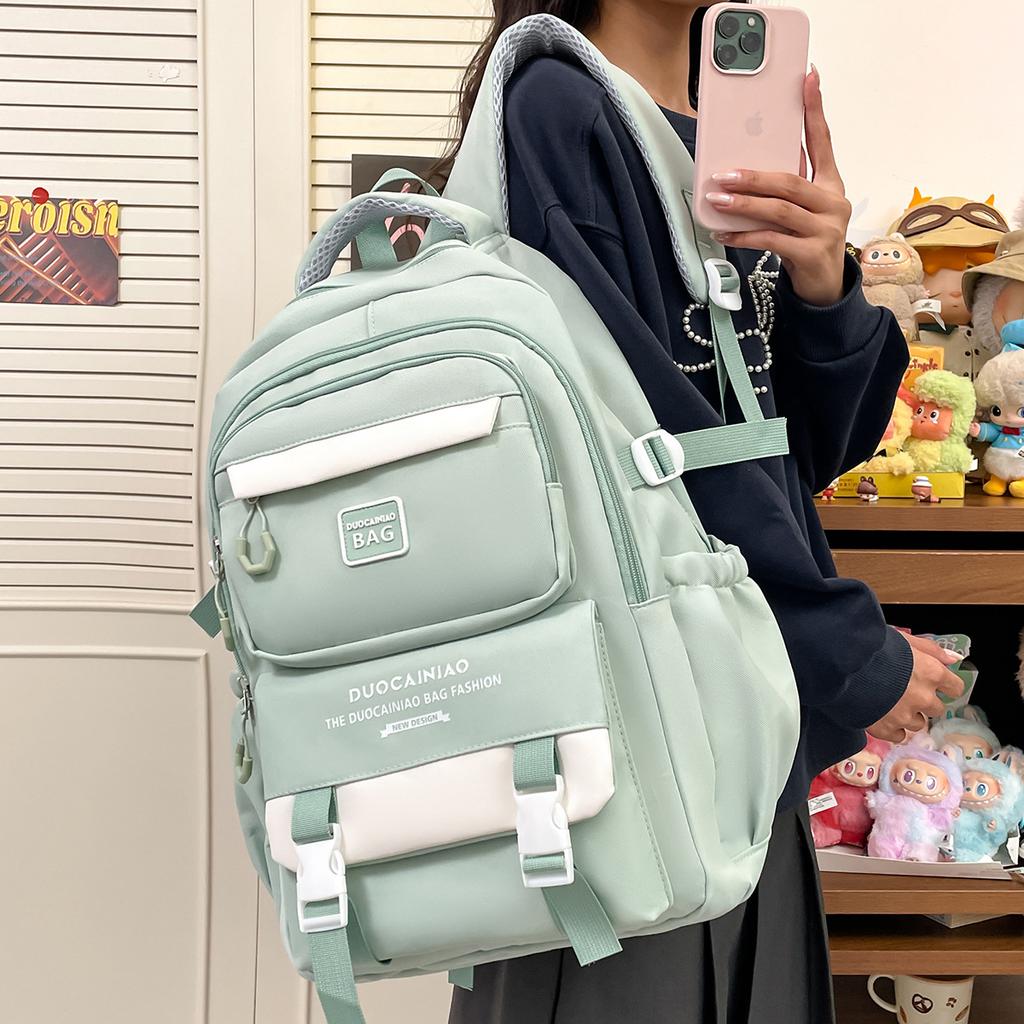 Schoolbagins High-value Large-capacity Schoolbag Junior High School Student Backpack Women's Small Fresh Campus Student Backpack