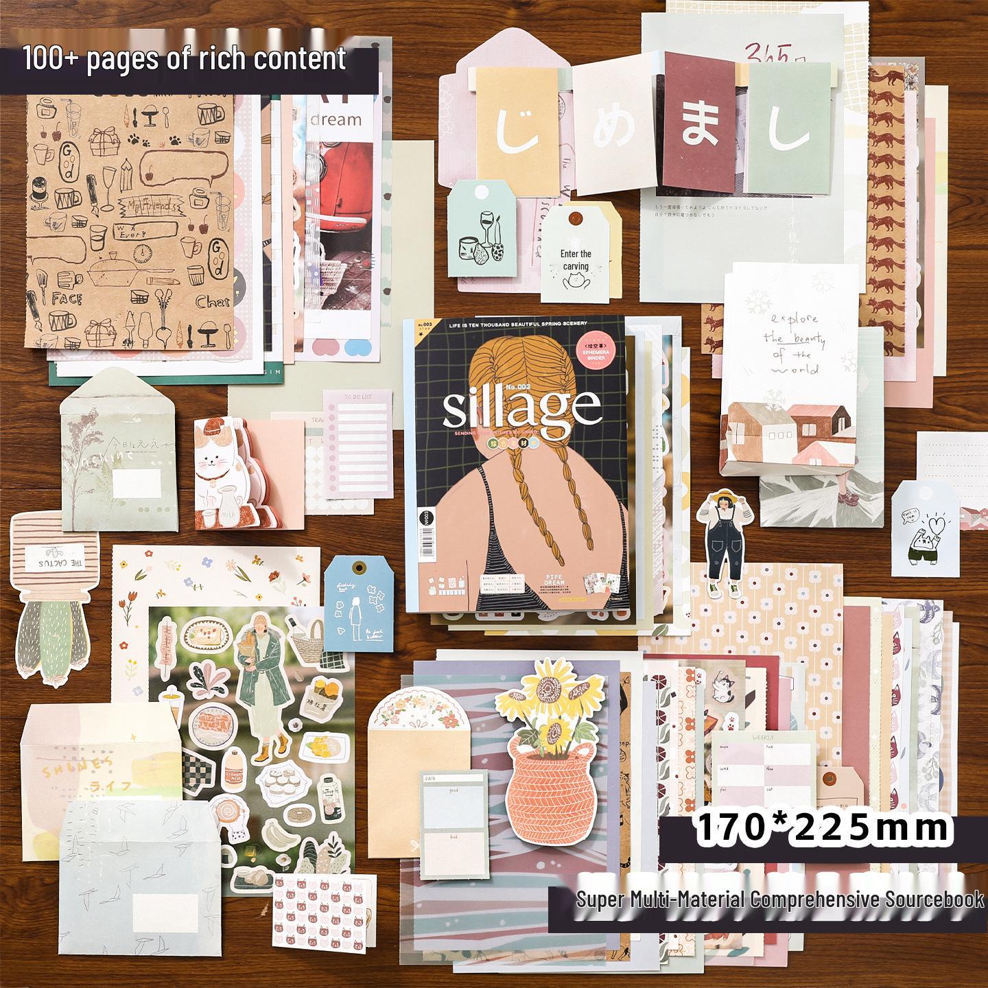Xin Mo Artistic Nostalgia Notebook: Decorative and Sentimental Scrapbook