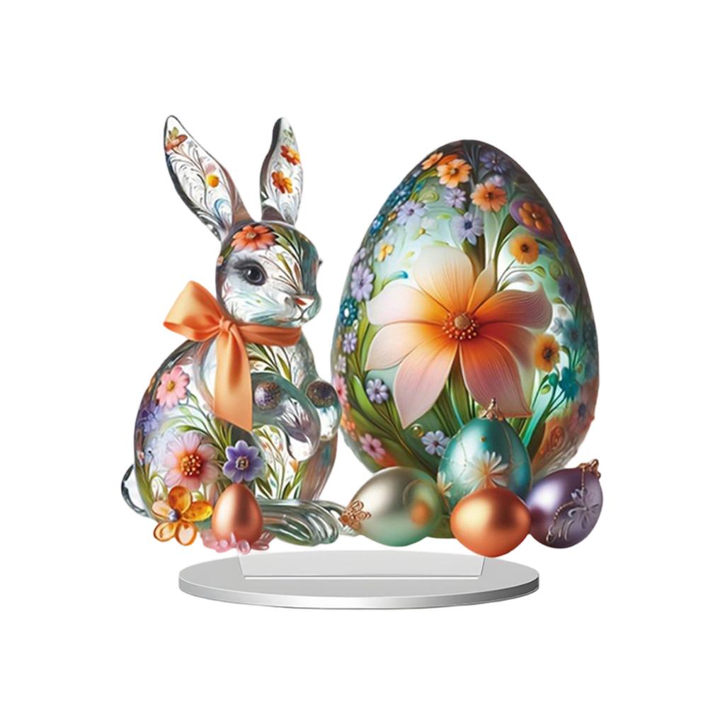 2D Easter Bunny Easter Egg Acrylic Ornament Home Decor