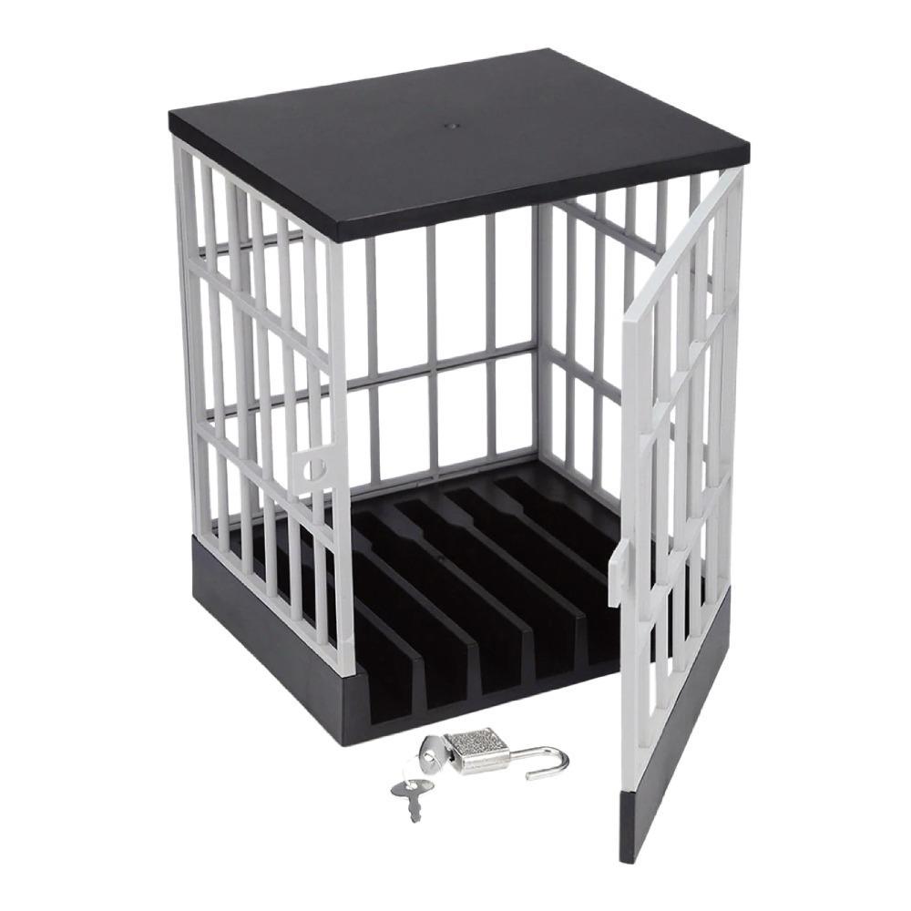 

Locking Cage Cell Phone Jail Lock Box Storage Box Cell Lock Up Mobile Phone Jail Kids Adults серый