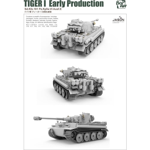 Border Model 1/35 German Tiger I Early Production Plastic Model Assembly Kit BT010