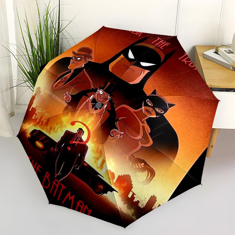 1pc Batman: Unmask The Truth Umbrella with Plastic Handle,Cartoon Pattern,Suitable for All Seasons Multi-functional Umbrella453