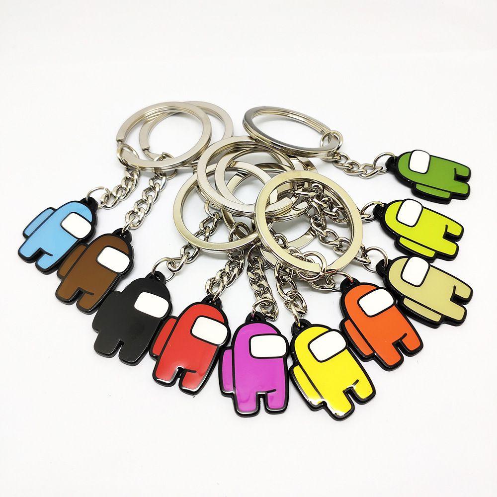 Among Us Crewmate Keyrings Car Keychains Schoolbag Buckles Xmas Kids Fans Gift