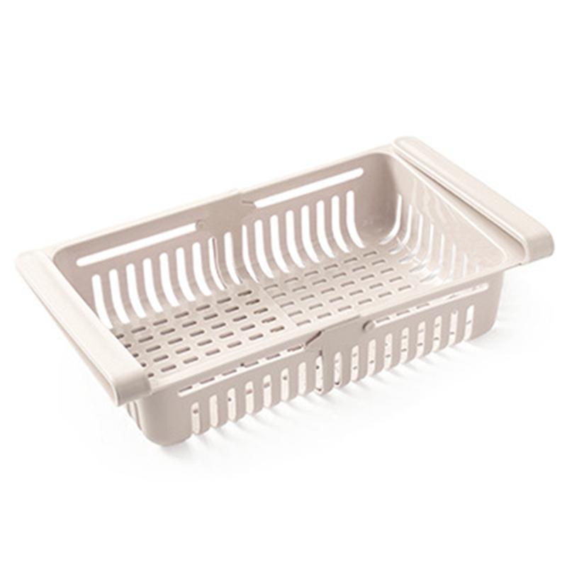 

Органайзер для холодильника, регулируемый выдвижной ящик для холодильника, пластиковый контейнер для хранения фруктов, яиц, охладитель для хранения продуктов, кухонное хранение хаки