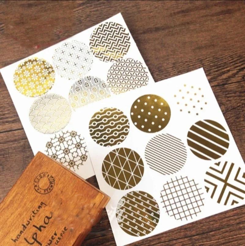 Sheets Simple Creative Round Flower Design Seal Sticker Tags for Gift Packing Bag Box Home Wedding Decor Accessories