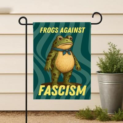 Portland Frogs Against Protest Garden Ag, Resist Frog Ag, Ice Yard Sign Ag OOV IIC