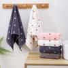 Cute Heart-patterned Face Towels, 100% Cotton, Towel Set, Gentle On Skin, Fast Absorbency, Fluffy, Soft, Fade-resistant, Minimal Lint (heart Pattern,