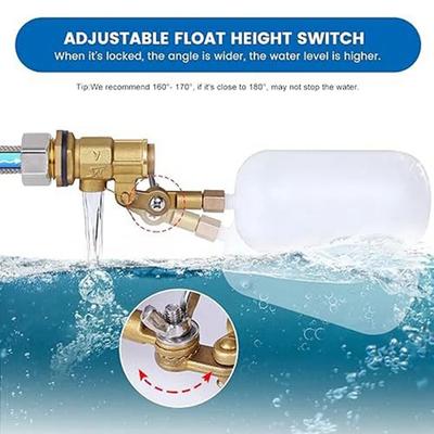 1 Stück Messing Schwimmerventil Für Teich Schwimmerventil Einstellbar 1/2'' Absperrung Automatische Befüllung Für Viehtränken Aquarien Wasser Schwimmerventil