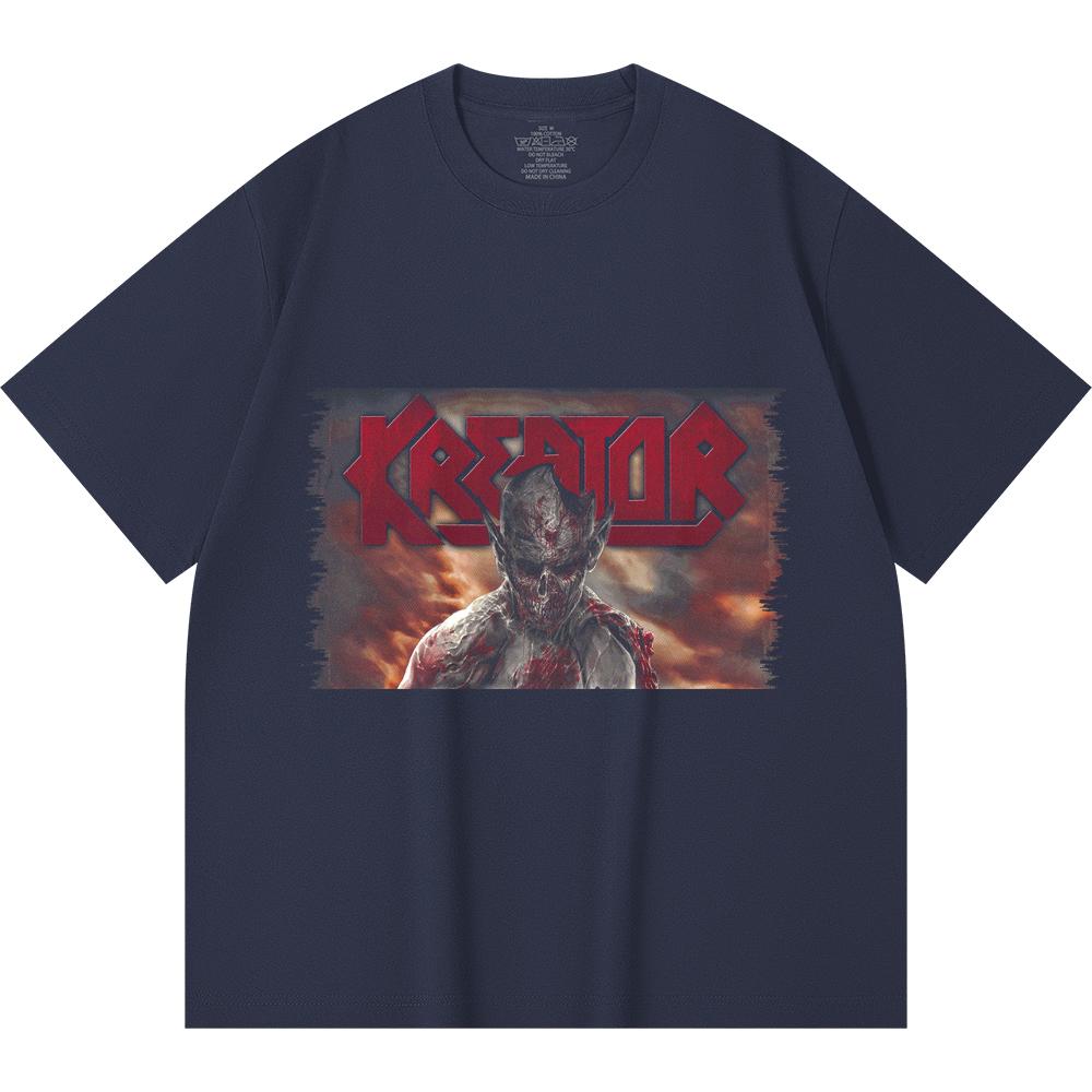 230 Gsm 100% Cotton Heavy Metal T-Shirt  Rock Band Popular Music Print Unisex Heavy Cotton T Shirt