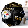 Pittsburgh Steelers pattern, automatic folding umbrella, portable and foldable design, 8 ribs, a Christmas or birthday gift.