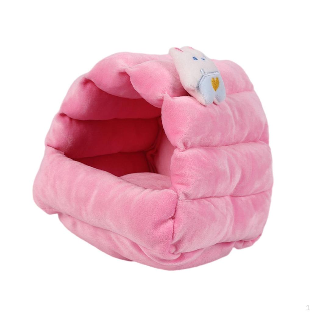 Hamster Bed Habitats Cute Winter Soft Guinea Pig House Small Pet for Hedgehog Pets