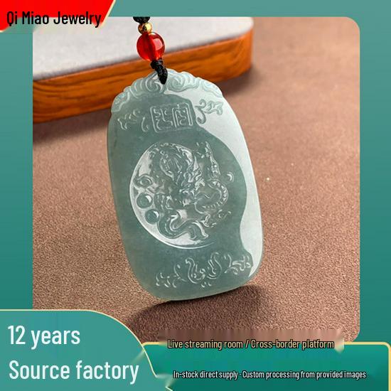 Blue Dragon Jade Pendant – A-grade Natural Material, Best-Selling in Southeast Asia
