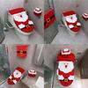 3PCS Christmas Bathroom Accessories Supplies Toilet Decoration Christmas Toilet Bathroom Decoration Cartoon Toilet Seat Cover