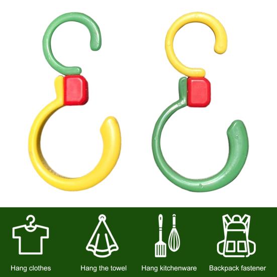 360-Degree Rotating Multi-Functional Hook 1KG Load-capacity Compact Design Portable Travel Clothes Hanger Foldable Hook