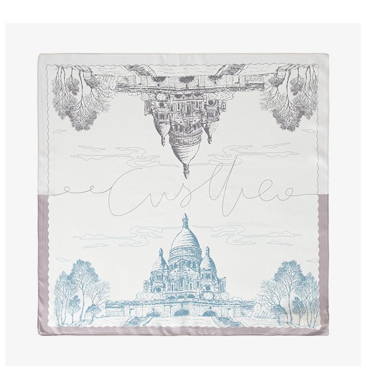 100% Mulberry Silk Classic Square Scarf for Women