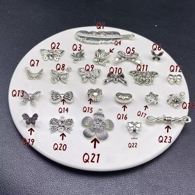 Retro Silver Butterfly & Star Bowknot Flower Alloy Jewelry Nail Gold Metal Accessories