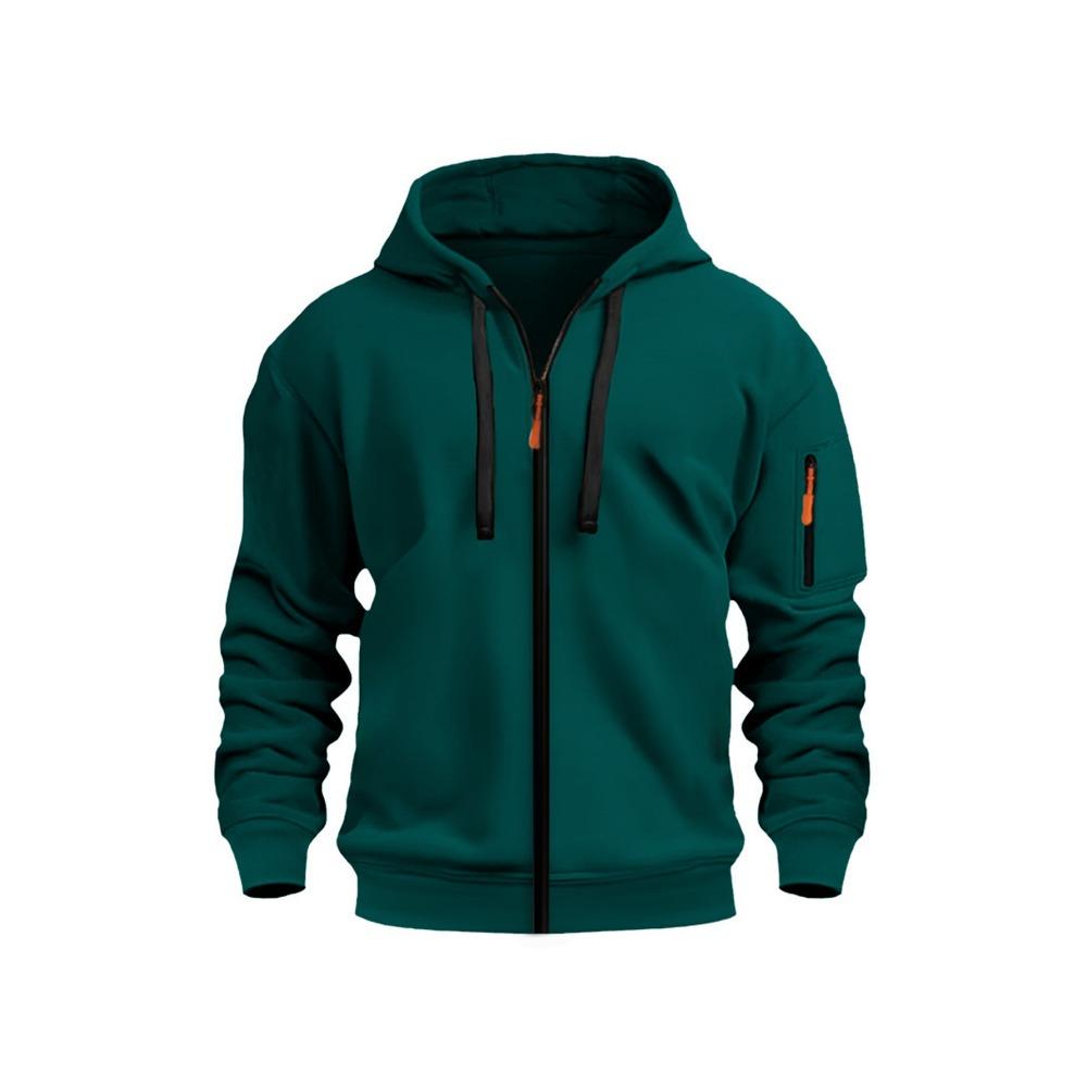New Men's Sportswear Y2K Zipper Sweater Trendy Innovation Loose Hooded Outdoor Cardigan Autumn and Winter Jacket
