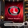 TapestryCharlton Athletic Custom Name Text Personalized Wall Hanging Tapestry Home Wall Decor