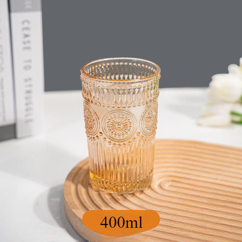 Sunflower Glass Breakfast Milk Coffee Beer Tea Water Cup Multi Functional Transparent Glass Cup Tooth Mug Lover Cuper Gift 1pcs