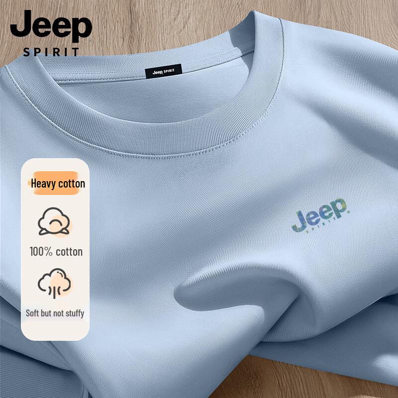 JEEP SPIRIT Men's Pure Cotton Casual Short Sleeve T-Shirt