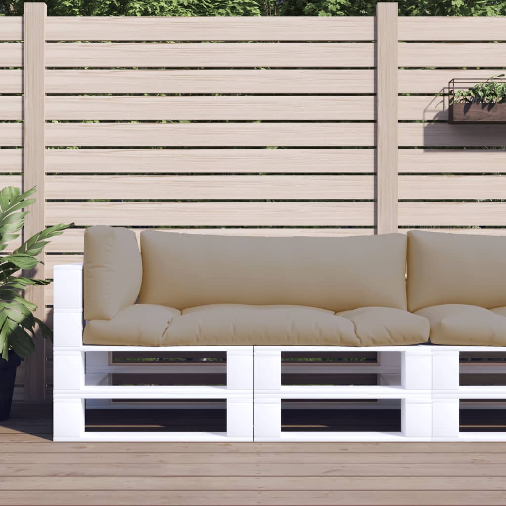 3 Piece Pallet Cushion Set Taupe Fabric