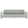 Vidaxl Sofa with Sleeping Function, Light Gray, 100X200 Cm, Upholstered In Velvet