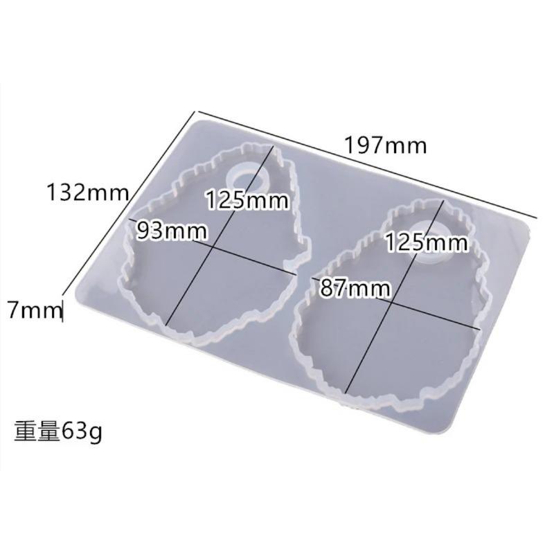 Art Accessories Supplies DIY Handmade Creative Crystal Epoxy Molds Resin Makeup Tray Dish Irregular Agate Mirror Silicone Mold