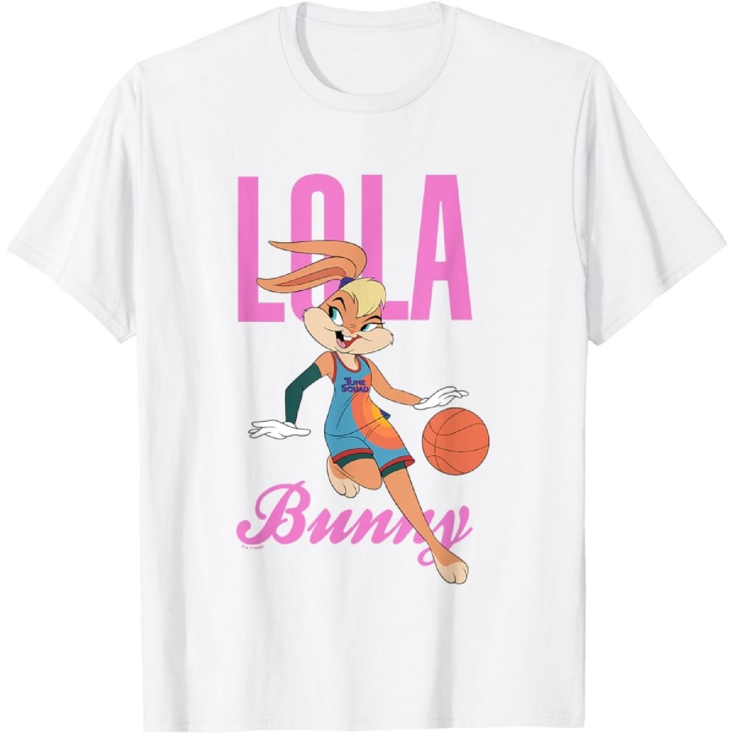Space Jam 2 Iconic Lola Bunny Dribble Big Chest Poster T-Shirt XXXXXL белый
