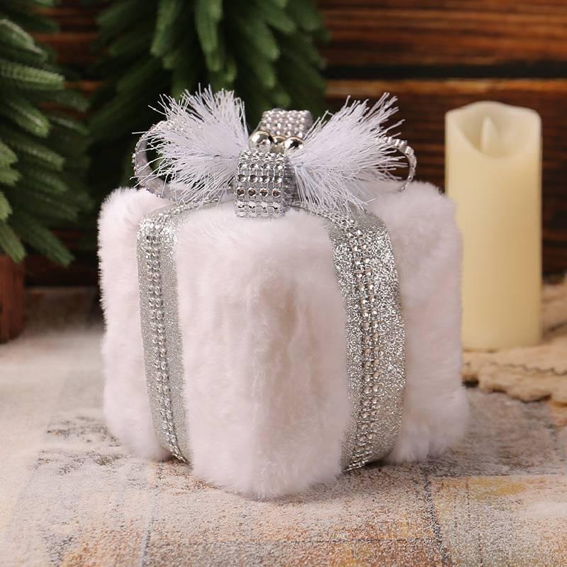 Christmas Plush Gift Box Toy Three Dimensional Christmas Tree Pendant Decoration