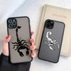 Scorpion Half-wrapped Hard Phone Case For iPhone X XR XS X 16 15 12 11 13 14 Pro Max Back Cases 7 8 Plus SE2 Mini Cover Coque