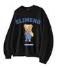 ELIMENO El Study Bear Oversized Sweatshirt Black