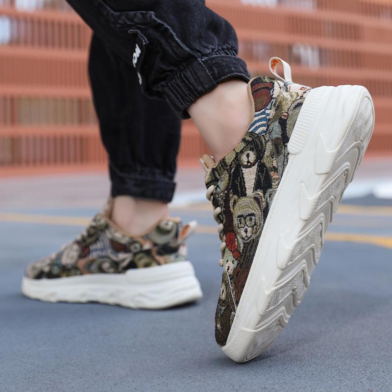 Men's Casual Sport Sneakers Breathable Mesh Fashion 2024 Autumn New Running Shoes High Quality Outdoor Thick-soled Casual Shoes