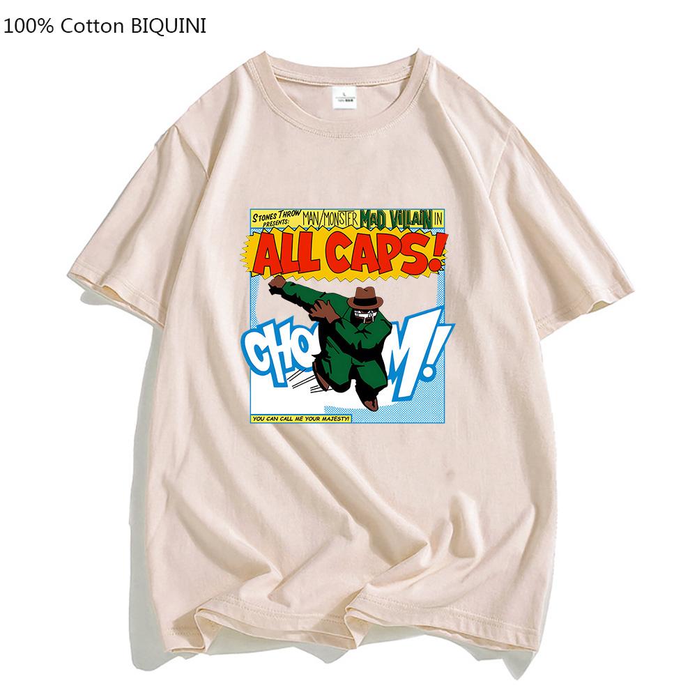 MF DOOM The Masked Man Oversized T-shirts MEN Music Aldult Tshirts 100% Cotton T Shirts Aesthetic Four Seasons Harajuku Casual