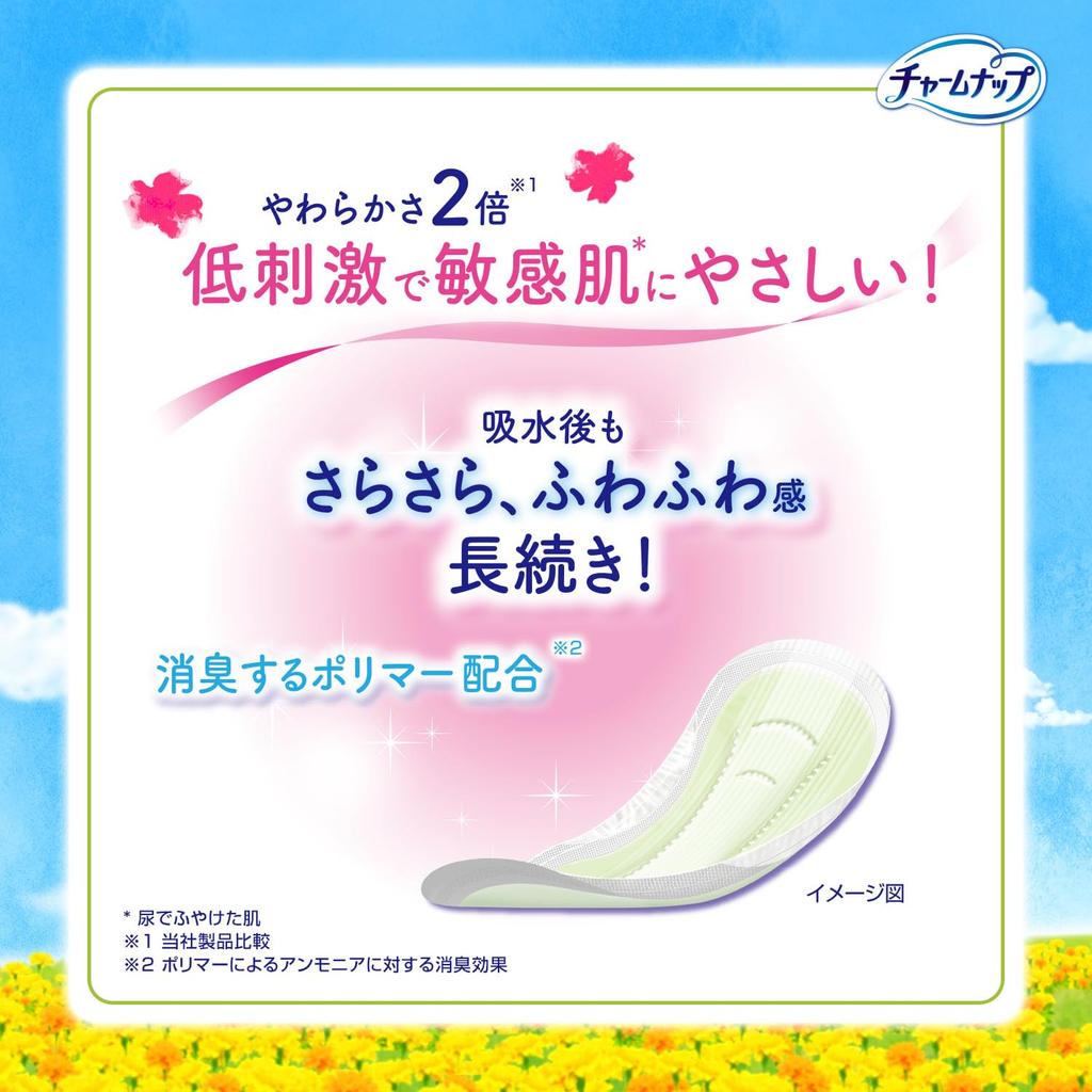 CharmNap Soft Skin for Light 30 Daytime Pad Size 19cm Light Women, 15cc, Use, Unscented, Pads, (For Incontinence)