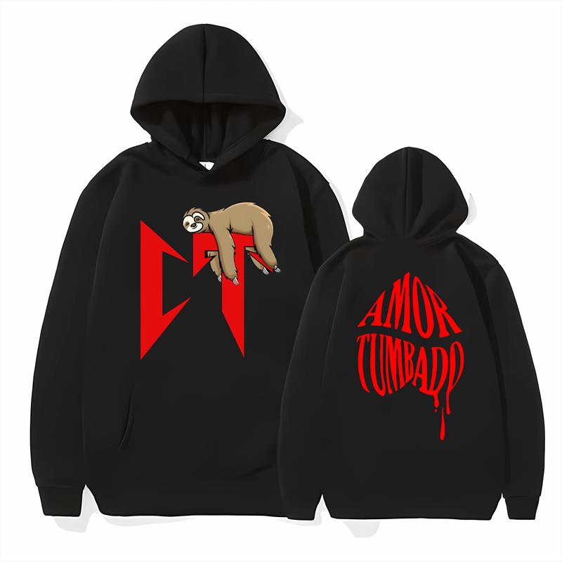 

Corridos Tumbados CT Print Hoodie Male Sloth Graphic Hoodies Men Women Natanael Cano Hip Hop Casual Sweatshirt essentials 3XL