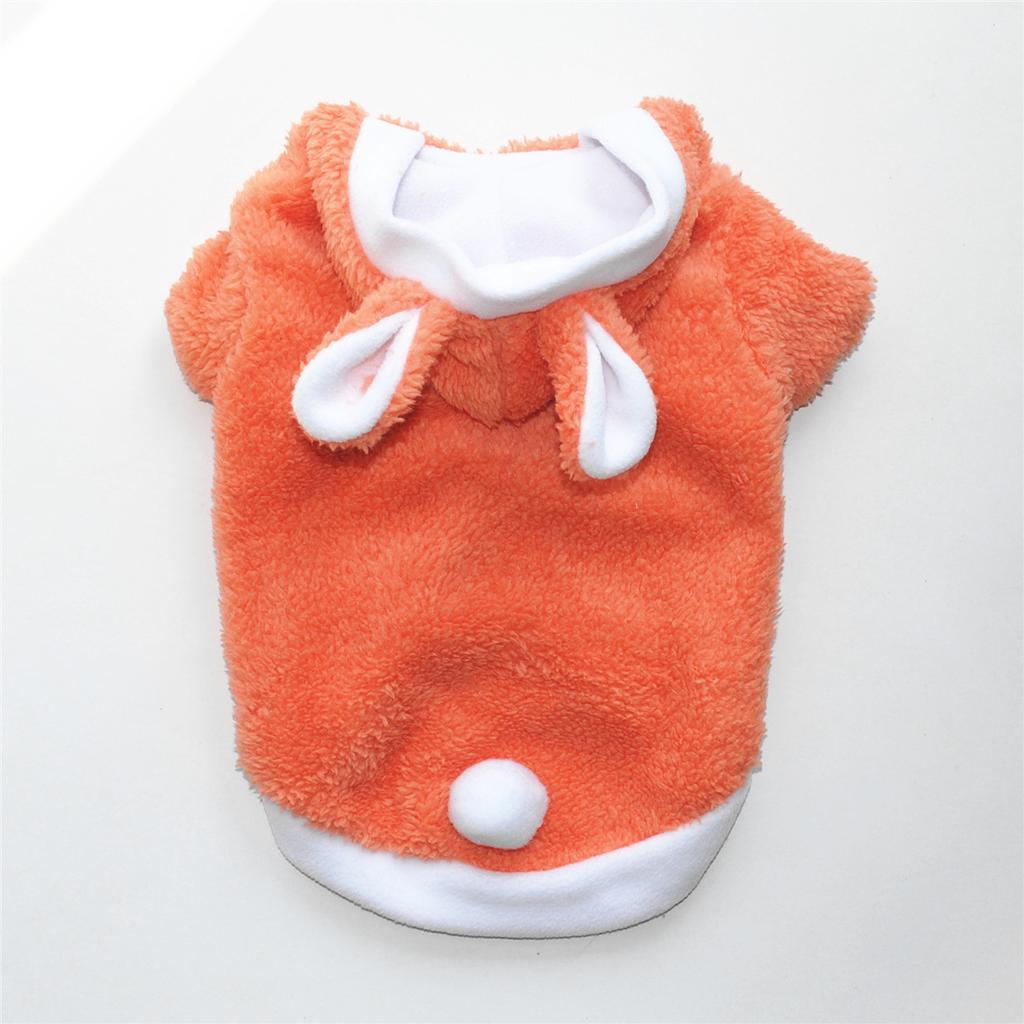 Pet Clothing Autumn and Winter Thickened Double Layer Soft Velveteen Turned Into A Bunny Suit
