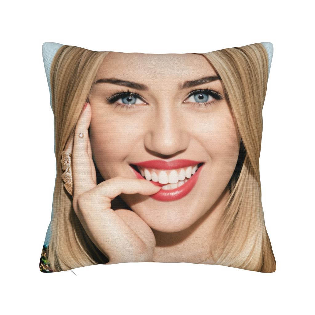 Singer Mileys Cyruss Pillow Cover Comfy Cushion Cover Morden Pillow Case For Living Room Sofa
