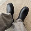 Fashion Breathable Slip On Footwear New Leather Mules Shoes Men's Half Shoes for Man Luxury Brand Slippers Men Designer Casual Shoes