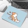 Cute Cat Illustration Mouse Pad Small Table Mats Computer Accessories Washable Non-slip Rubber with Precision Lock Edge