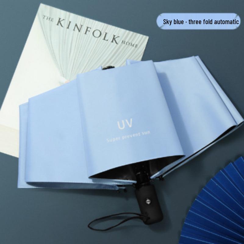 Durable Semi-Automatic UV-Resistant Folding Sun Umbrella for Students